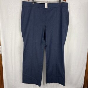 Talbots Portland Flare Leg Trousers Blue Denim Look Full Length Size 22 NWT